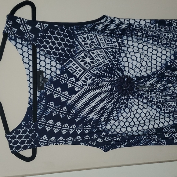 Blue Abstract Maxi Dress - Picture 2 of 4